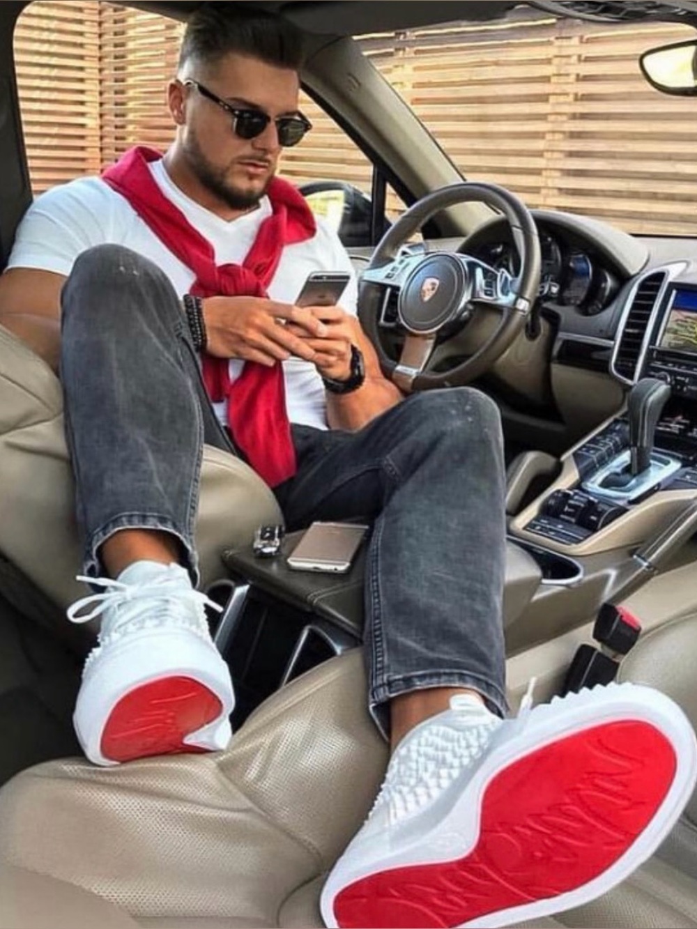 $3,000 Christian Louboutin Men’s Leopard SPIKES ORLATO High-Top Sneakers 8